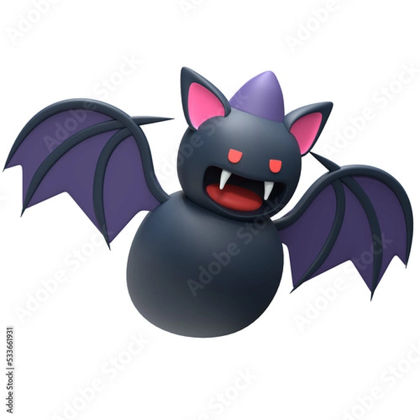 Fototapeta 3D Illustration Halloween, Bat 3D Rendering