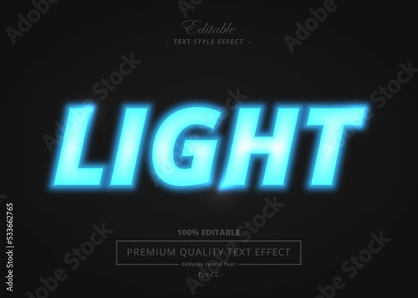 Fototapeta LIGHT VECTOR STYLE TEXT EFFECT