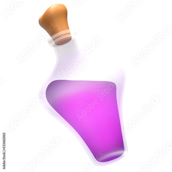 Fototapeta 3D Illustration Halloween, Potion Bottle 3D Rendering