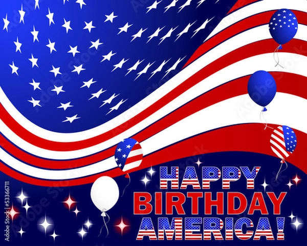 Obraz Happy Birthday America.
