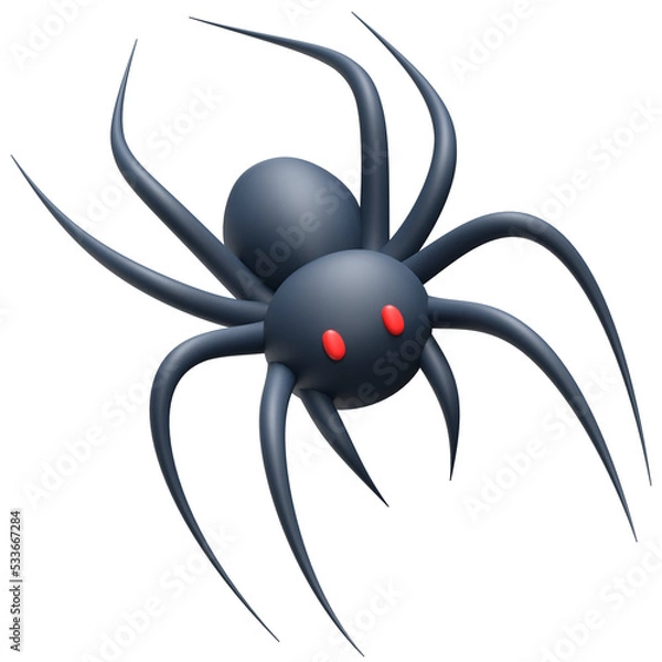 Fototapeta 3D Illustration Halloween, Spider 3D Rendering