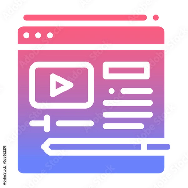 Obraz video Solid gradient icon