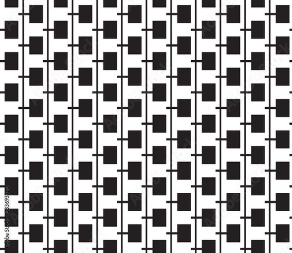 Fototapeta black gray seamless lined square stripes abstract pattern