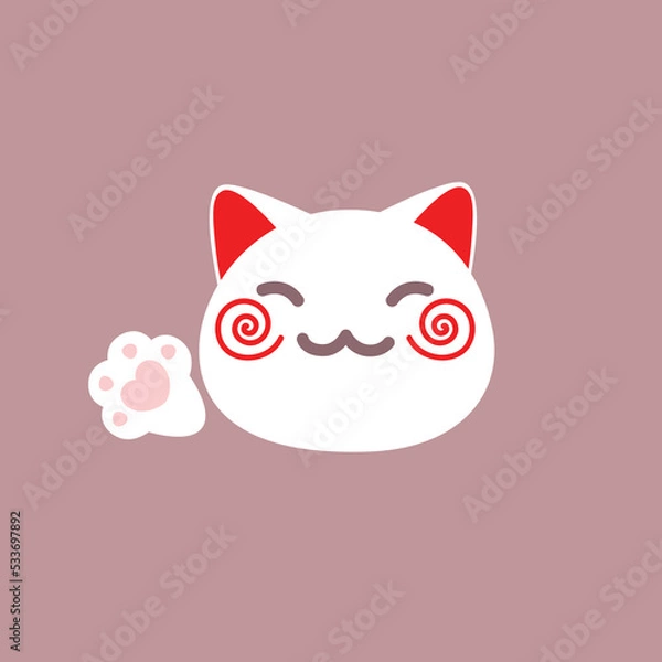 Fototapeta Maneki neko vector illustration