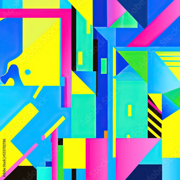 Obraz Colorful Abstract Banner Template for Web Design, Landing page, social media story and Printed Material.