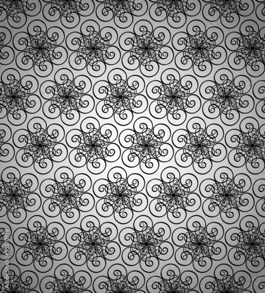 Obraz Seamless wallpaper pattern, black.