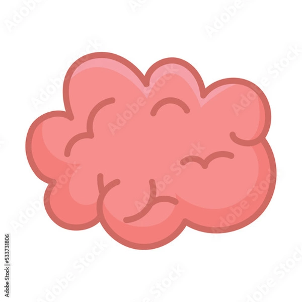 Obraz cartoon brain icon