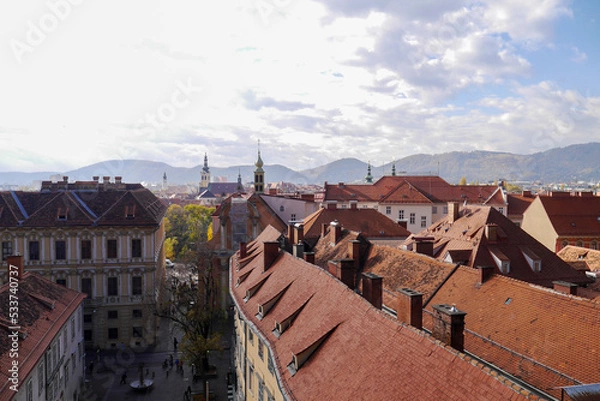 Obraz Graz vom Schlossberg.