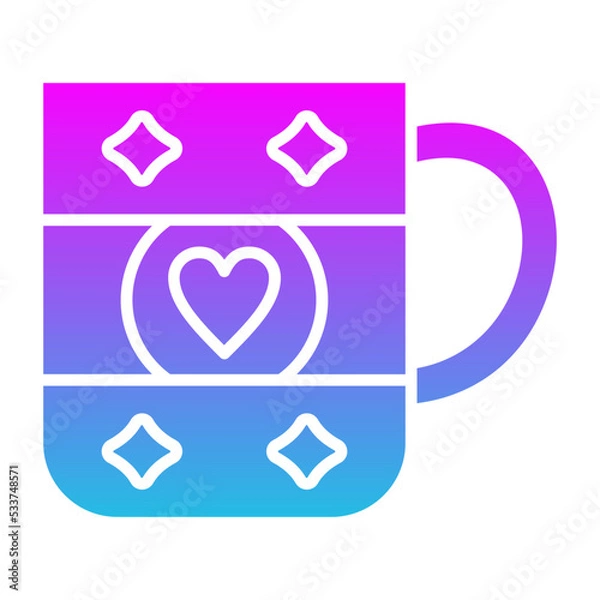 Obraz Tea Mug Glyph Gradient Icon