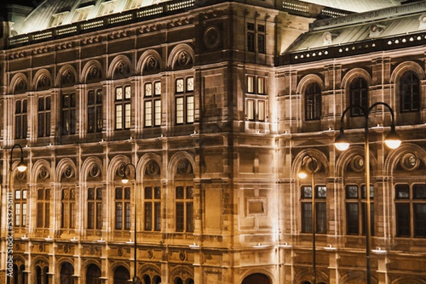 Obraz Vienna Austria Building Night Architecture