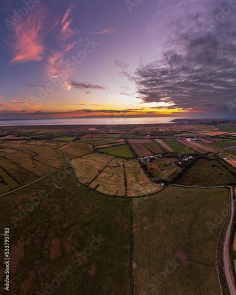 Obraz sunset over the fields