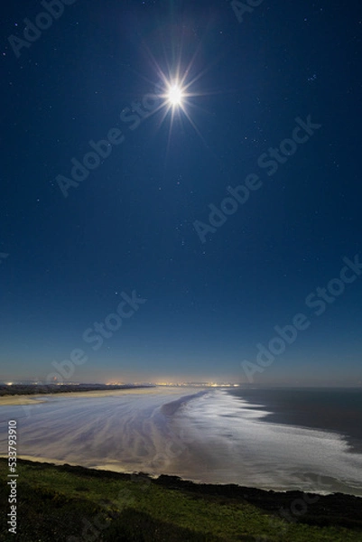 Obraz moon over the sea