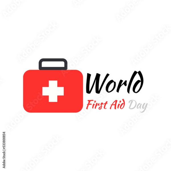 Fototapeta Simple vector illustration of world first aid day