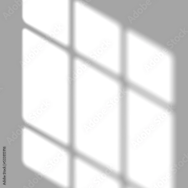 Fototapeta Window drop diagonal shadow overlay on wall texture background