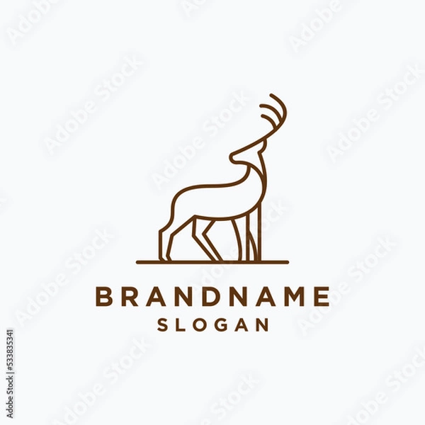Obraz Deer logo icon design template 