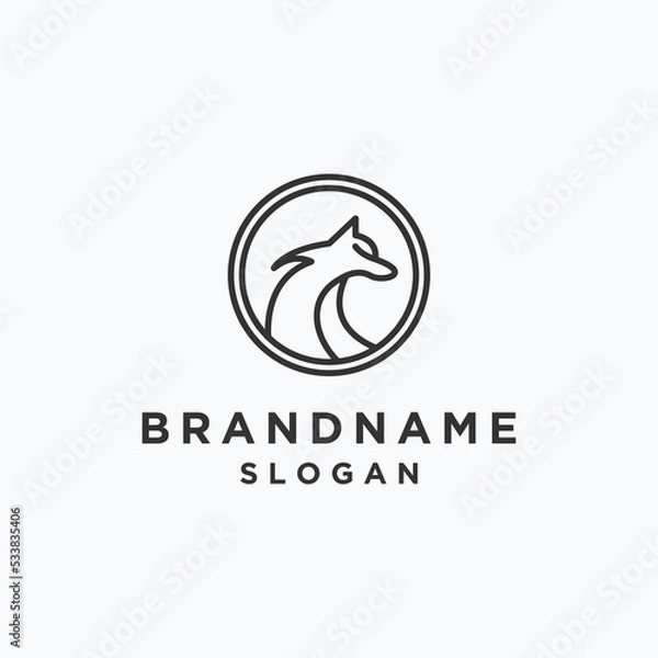Obraz Wolf logo icon design template 