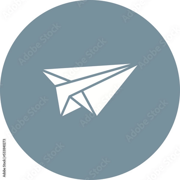 Obraz Paper Plane Multicolor Circle Glyph Inverted Icon
