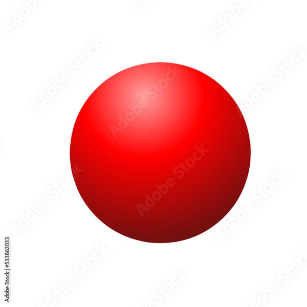 Obraz red ball isolated on white background