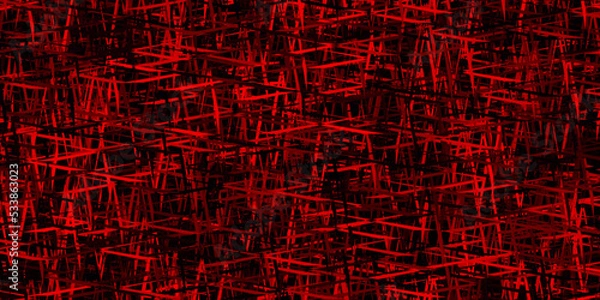 Fototapeta Dark Red vector background with straight lines.