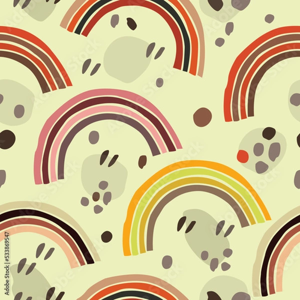 Obraz Beautiful abstract terracotta pattern with rainbow