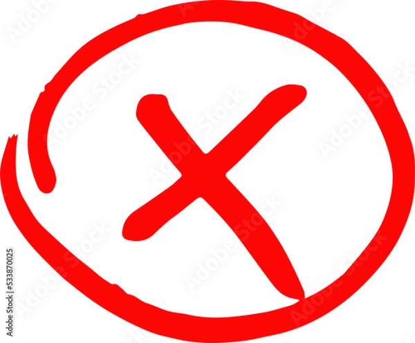 Obraz handrawn x design illustration isolated on transparent background