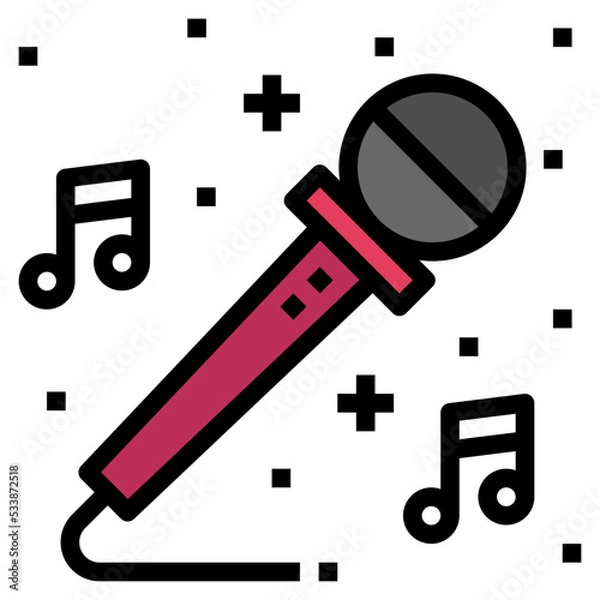 Obraz Singer Filled Outline icon