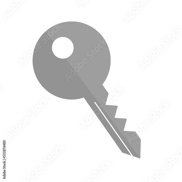 Fototapeta Iron key. Security and lock icon. Vector.