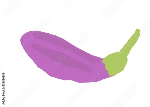 Obraz purple eggplant isolated on white