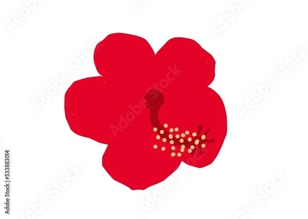 Obraz red heart on white