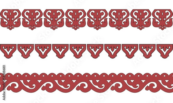 Obraz The wooden decorated for window