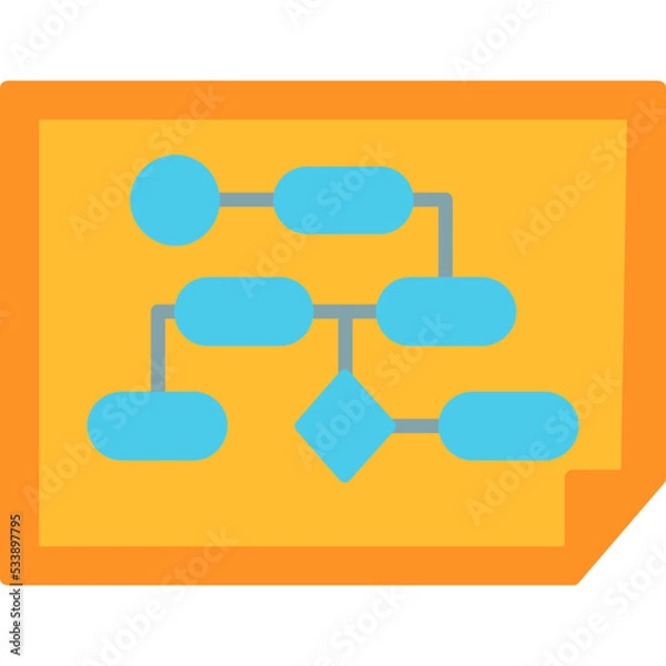 Fototapeta Work Flow Process Icon