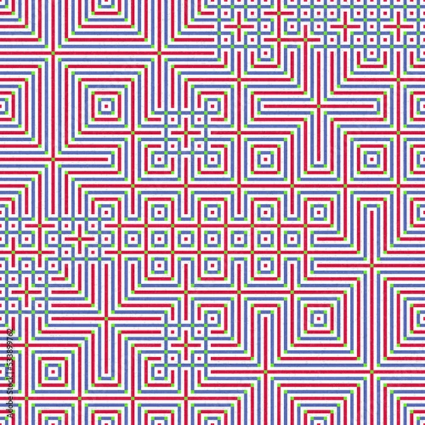 Fototapeta Abstract lines Maze generative art background art illustration