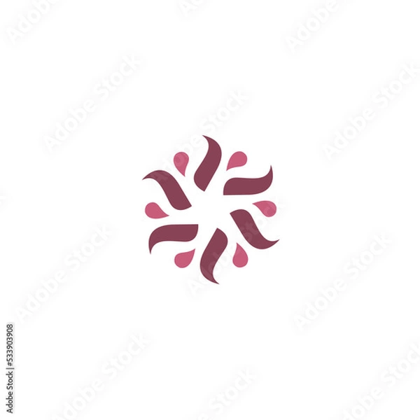 Obraz Abstract petal flower vector logo design