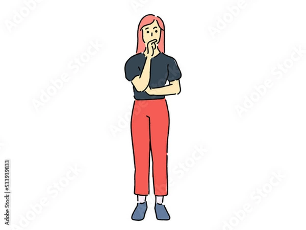 Fototapeta 考える女性