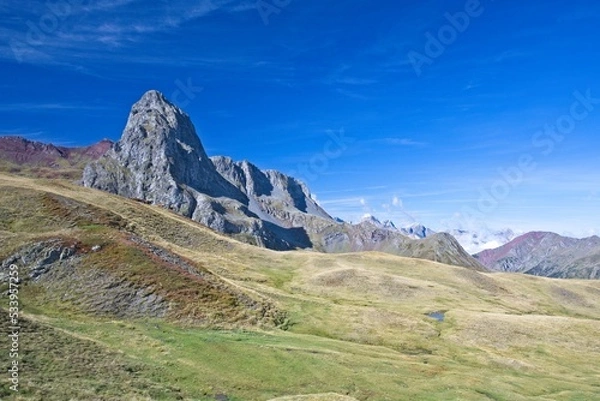 Fototapeta Anayet peak and surrounding valley