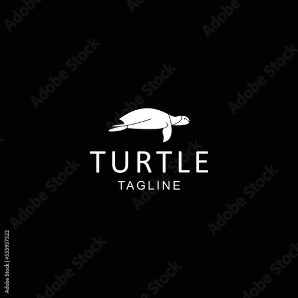 Obraz Turtle logo design icon tamplate