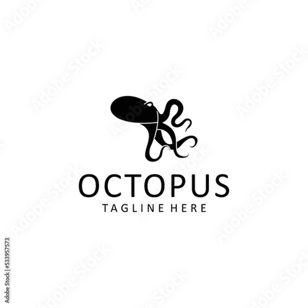 Obraz Octopus logo design icon tamplate