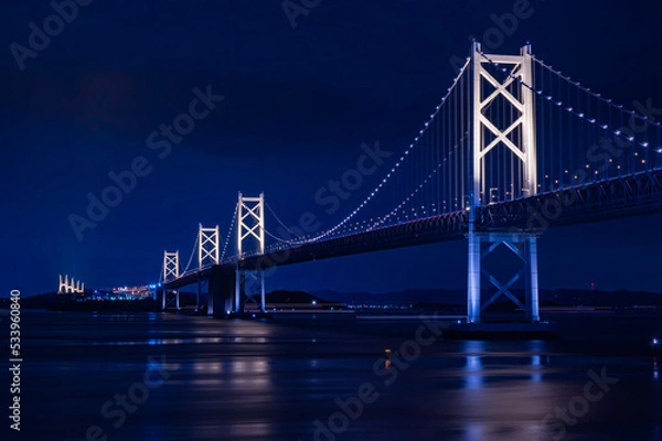 Obraz 夜の瀬戸大橋