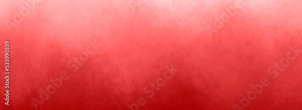 Fototapeta Bright red painted background  grungy gradient texture abstract header banner design