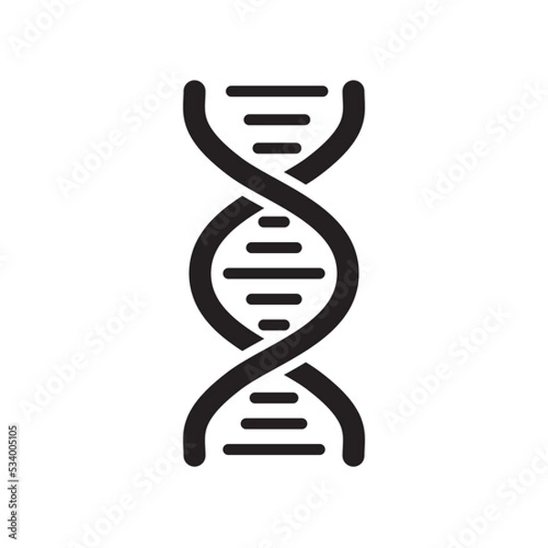 Obraz DNA Helix Icon Vector Illustration Flat Design