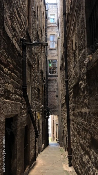 Obraz narrow street edinburgh