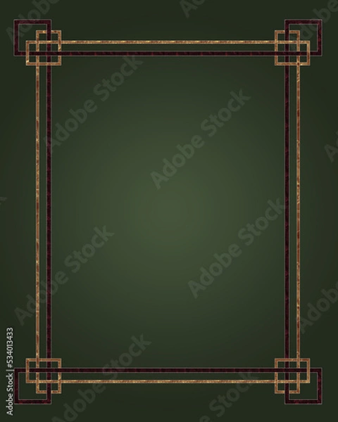 Fototapeta Decorative lines borders and geometric frame elements.