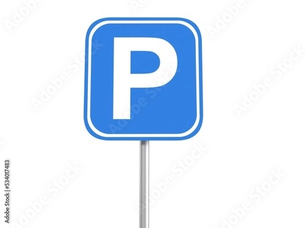 Obraz parking sign on blue background