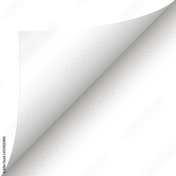 Fototapeta folded corner paper sheet - isolated design element
