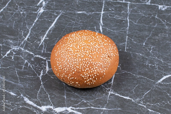 Obraz Sesame seed burger buns , on the marble background