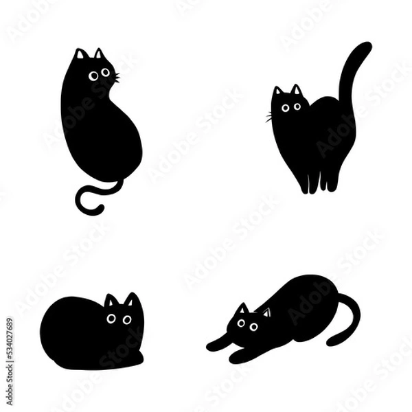 Obraz Cute cat silhouette 