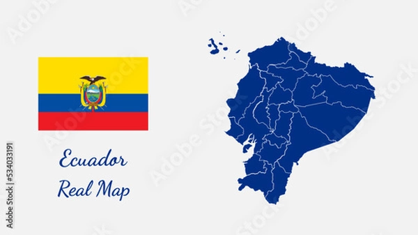 Fototapeta Ecuador real map