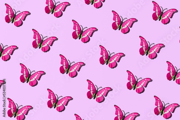 Fototapeta seamless pattern with butterflies