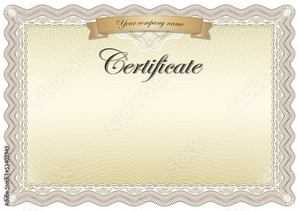 Obraz Certificate