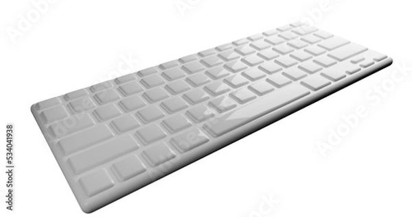 Fototapeta computer keyboard on white